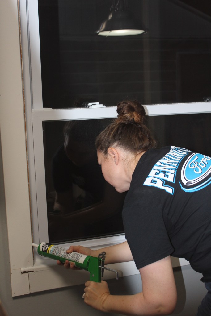 Caulking Window Frames & filling in nail holes